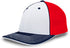 Pacific Headwear Trucker Flexfit® Cap, Size S/M (404M), Color 'WhiteRedNavy'